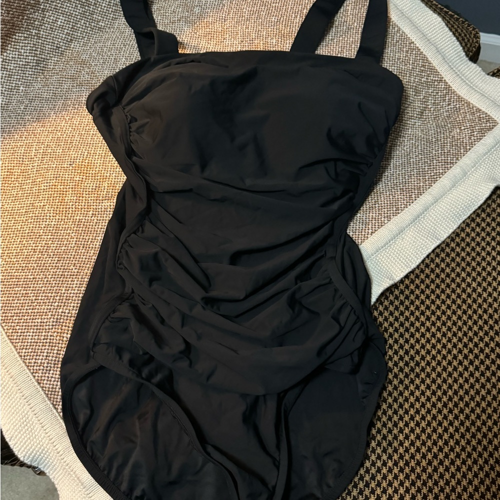 Black Ruffled Bathing suit. Never worn.